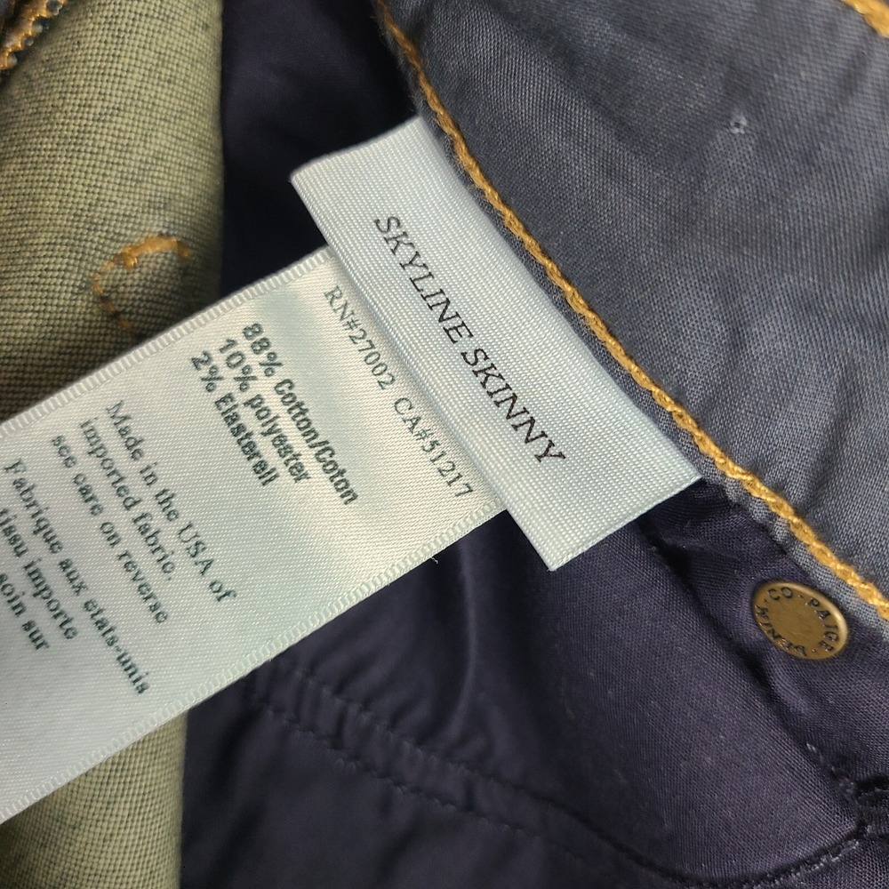 Paige Jeans‎ Womens 29 Blue Skyline Skinny Surface Dark Wash Denim HEMMED - Picture 9 of 14
